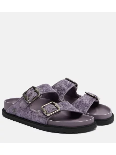 Sandale Birkenstock 1774 de catifea violet