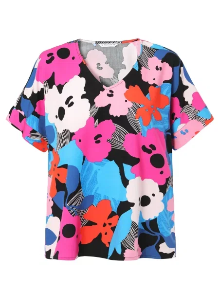 TATUUM Bluză LAMANKO albastru / roz / roșu negru