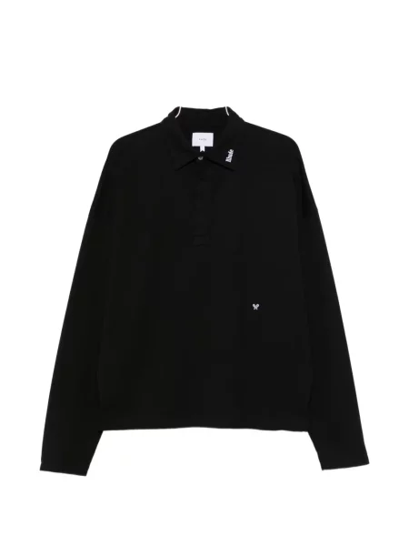 Lung tricou polo Rhude cu autograf albastru