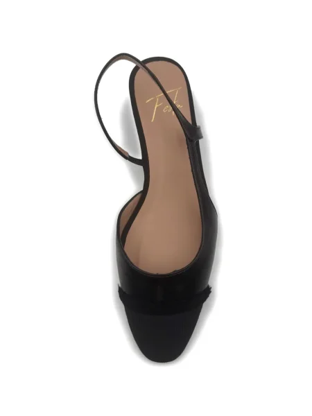 Lodičky Roberto Festa s třásněmi s otevřenou patou černé