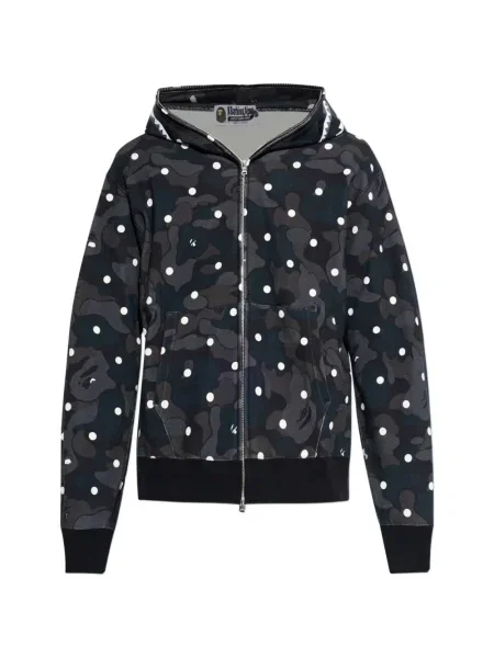 Суичър с качулка A Bathing Ape® на точки черно