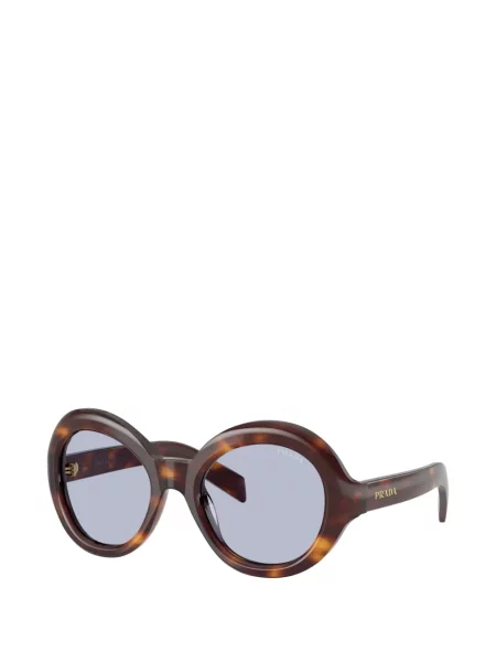 Ochelari de soare rotunzi Prada Eyewear maro