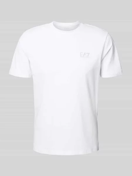 T-shirt z nadrukiem z logo Ea7 Emporio Armani biała