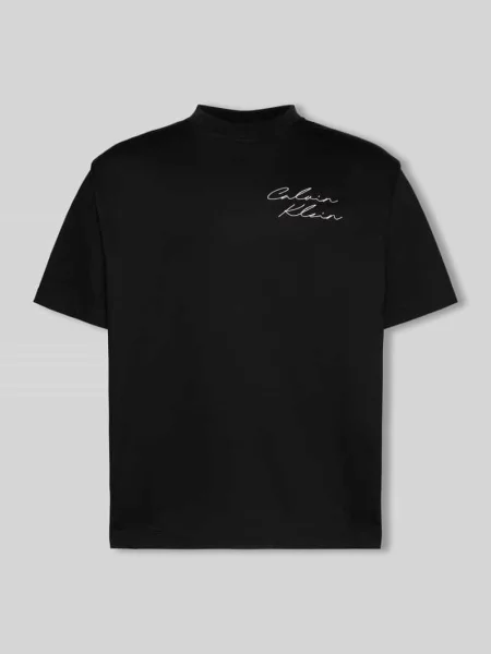 T-shirt o kroju relaxed fit z czystej bawełny Calvin Klein Jeans czarna