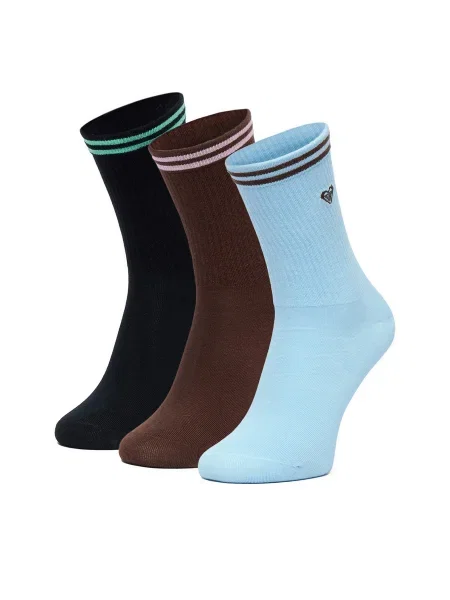 Dlhé ponožky Roxy 3 PACK Farebná
