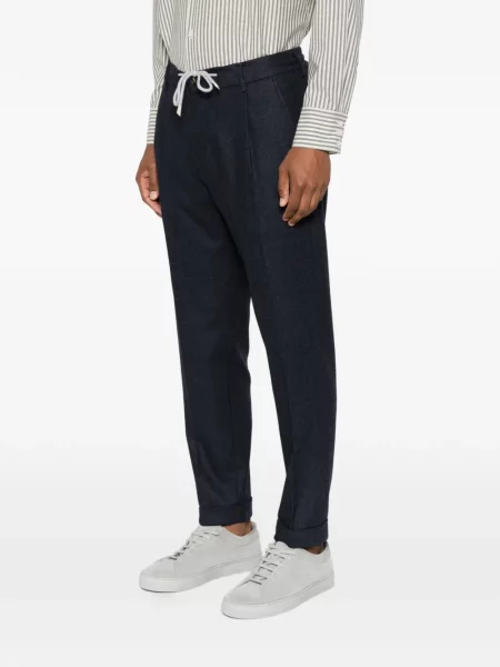Pantaloni Eleventy cu cordon albastru