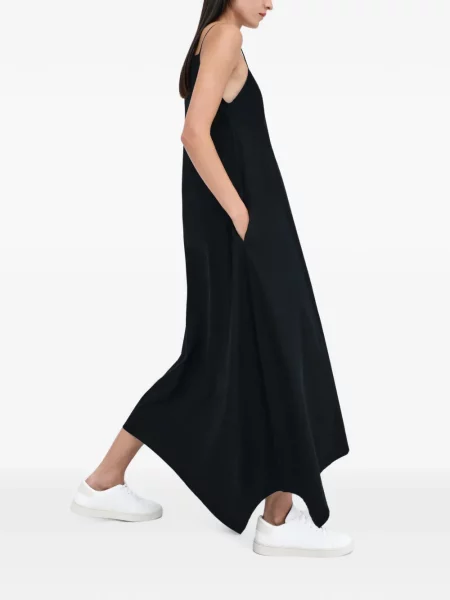 Rochie Marcella asimetrică negru