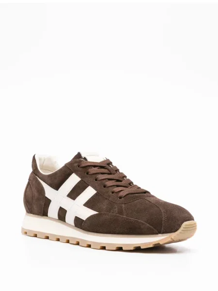 Sneakerși Hogan din piele de căprioară maro