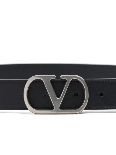 Кожаный колан Valentino Garavani черно
