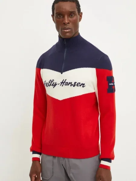 Helly Hansen pulover Apres bărbați cu turtleneck roșu