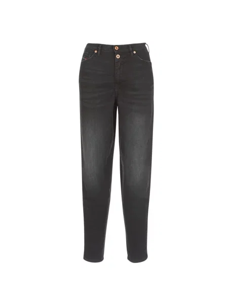 Ravne kavbojke Diesel črna