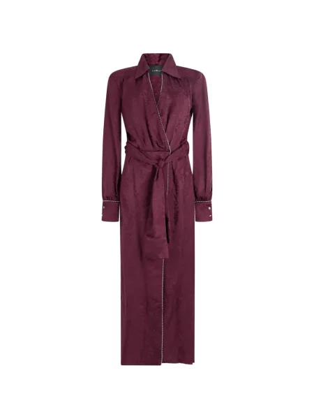 Stras rochie maxi John Richmond din jacard roșu