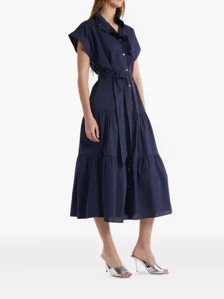 Rochie midi Christy Lynn cu volane albastru