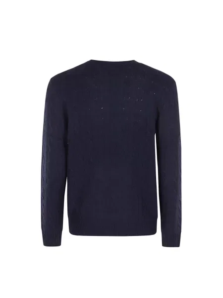 Sweter Polo Ralph Lauren z kaszmiru z kołnierzem niebieski