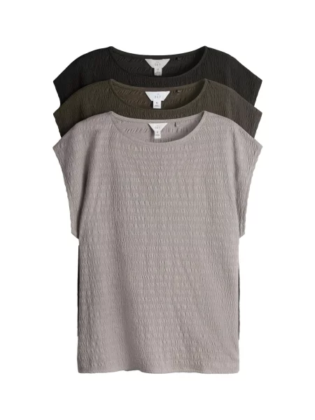 The Set Top sivobéžová / tmavozelená čierna