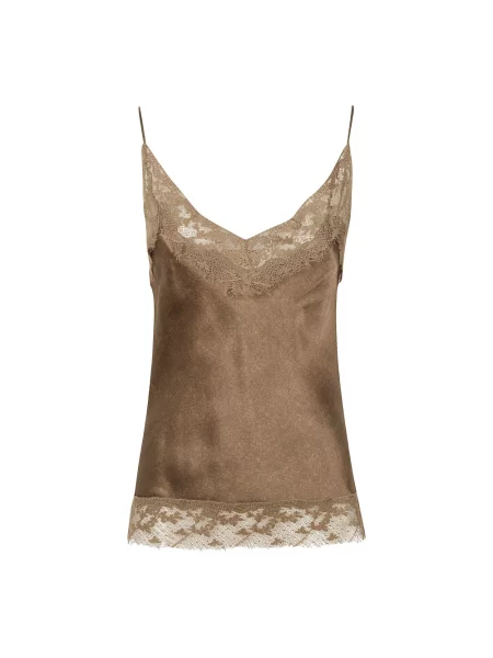Lniany top Ermanno Scervino zielony