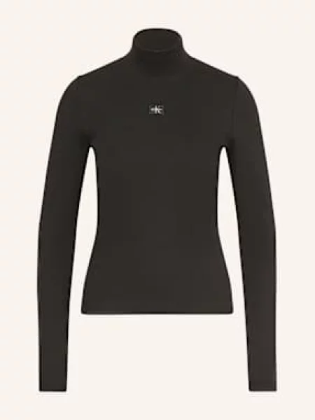 Calvin Klein Jeans Tričko S Dlouhým Rukávem černá