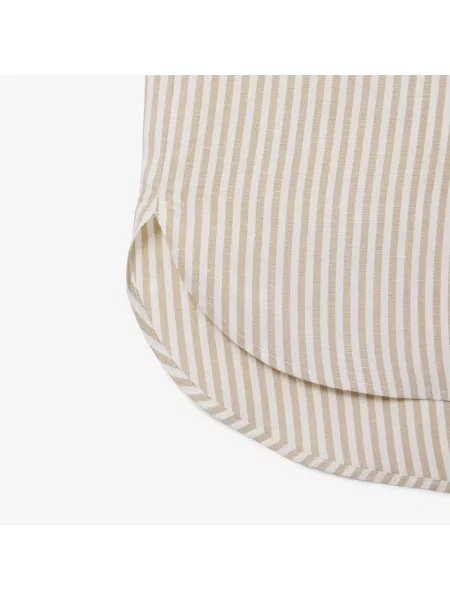 Lacoste Sukienka Koszulowa Oversize Z Mieszanki Lnu beżowa