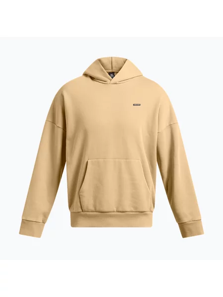 Under Armour M Icon Heavyweight Fleece Wash Oversized Hoodie Mężczyźni Bluzy i bluzy z kapturem Under Armour Size: L brązowy