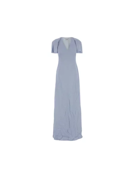 Sukienka maxi Jil Sander niebieska