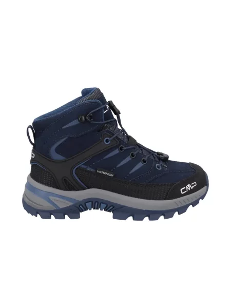 Buty trekkingowe dla dzieci RIGEL MID skóra wodoodporne czarne