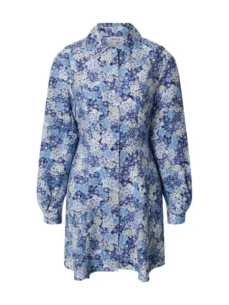 EDITED Dolga srajca Dalia kremna svetlo / svetlo rumena modra