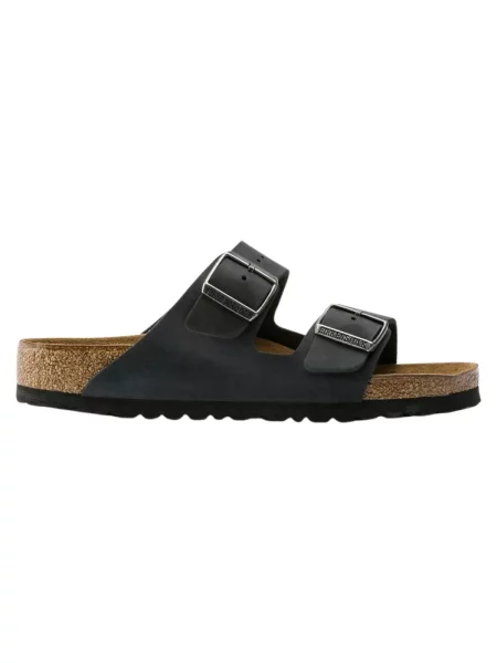 Klapki Birkenstock skórzane czarne