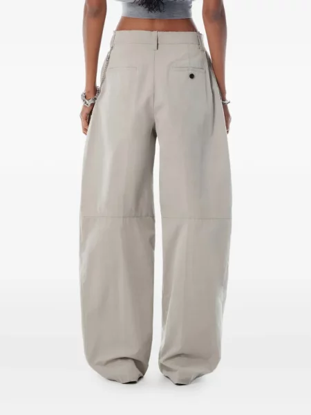 Pantaloni Alexander Wang plisate cu strasuri