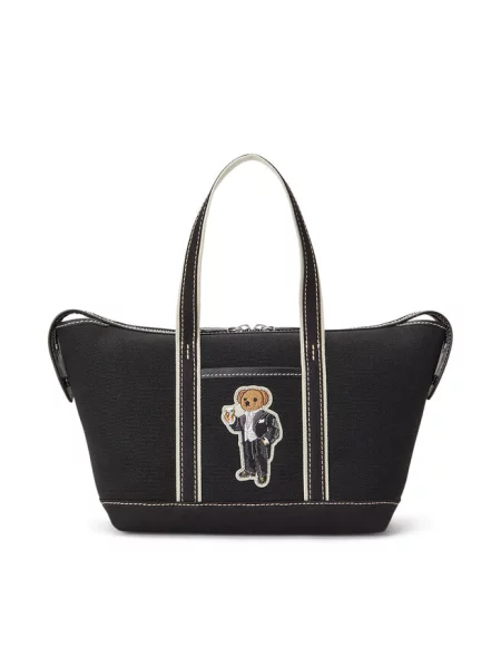 Polo Ralph Lauren torebka shopper z bawełną czarna