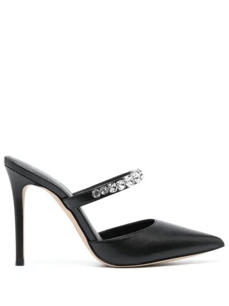 Кожени сандали Michael Michael Kors с кристали кафяво