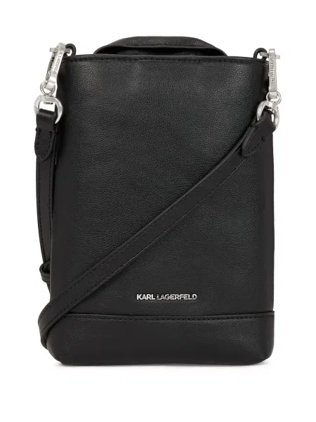 Torebka crossbody Karl Lagerfeld skórzana czarna