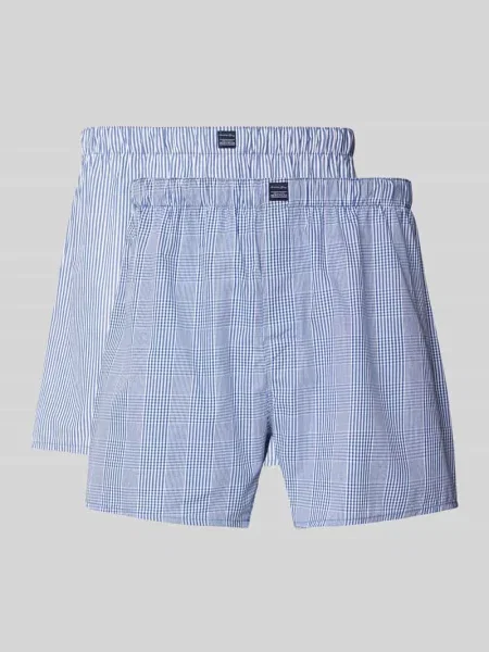 Bokserki o kroju relaxed fit z naszywką z logo w zestawie 2 szt. Christian Berg Men niebieskie