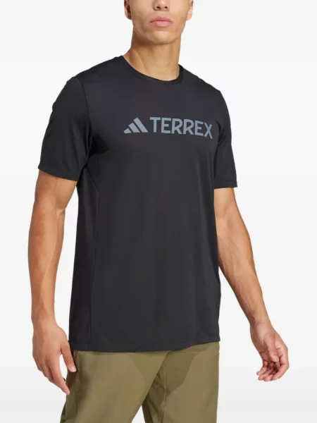 Pruhované pás kalhoty jogger Adidas s potiskem růžové