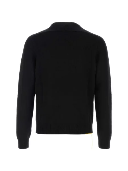 Sweter Fendi z kaszmiru z okrągłym dekoltem czarny