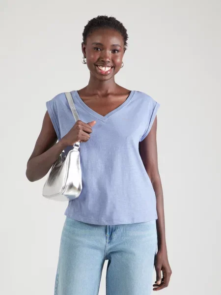 Pepe Jeans Top melírovaná modrá