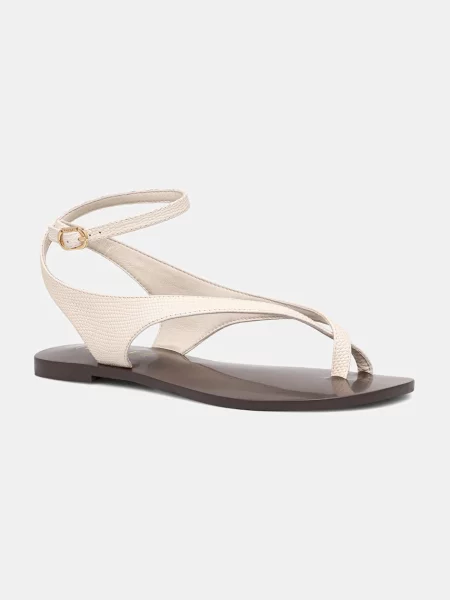 Twinset sandale pentru femei din piele bej