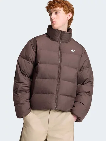 Adidas Originals κοντό μπουφάν Ανδρικό Stand Collar Regen καφέ