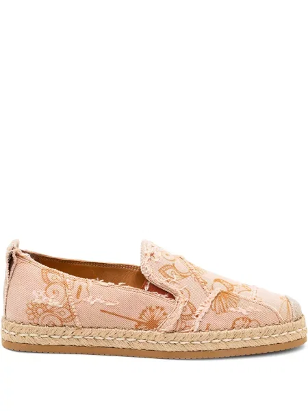 Espadrile Hogan cu model floral cu imagine portocaliu