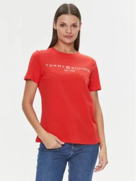 Majica Tommy Hilfiger oranžna