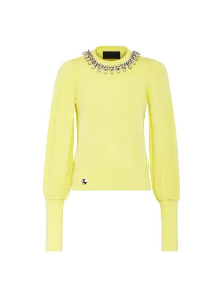 Sweter Philipp Plein żółty