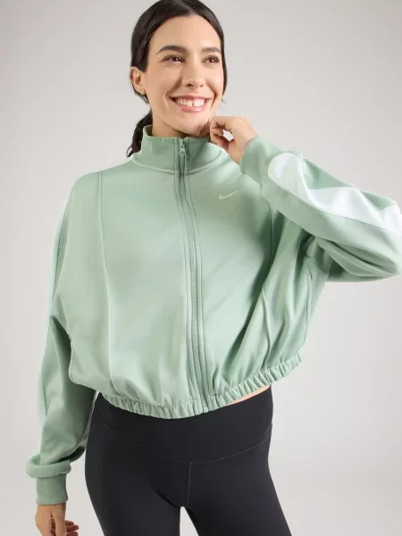 Nike Sportswear Tepláková bunda svetlozelená biela