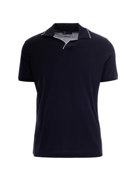 Tricou polo Paul & Shark tricotate albastru