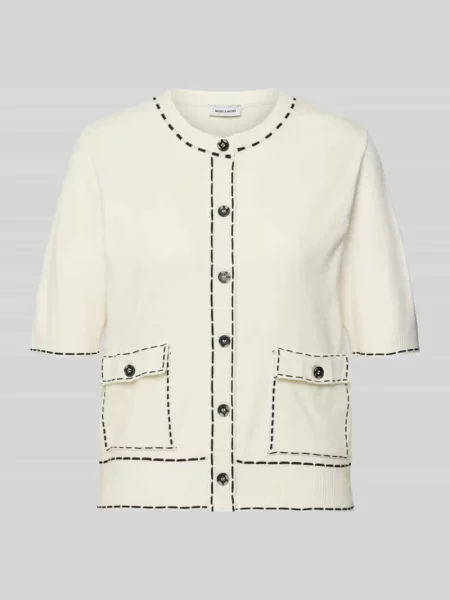 Kardigan z mieszanki krój regular fit More & More biały