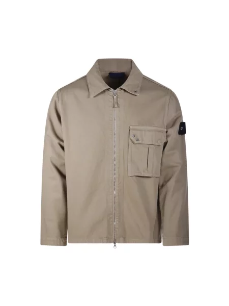 Kurtka jeansowa Stone Island z kamieniami beżowa