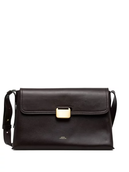 Body A.p.c. din piele cu imagine maro