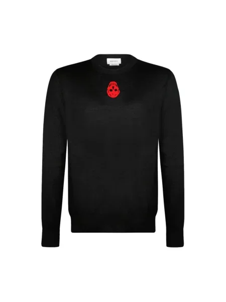 Sweter Alexander Mcqueen z logo czarny