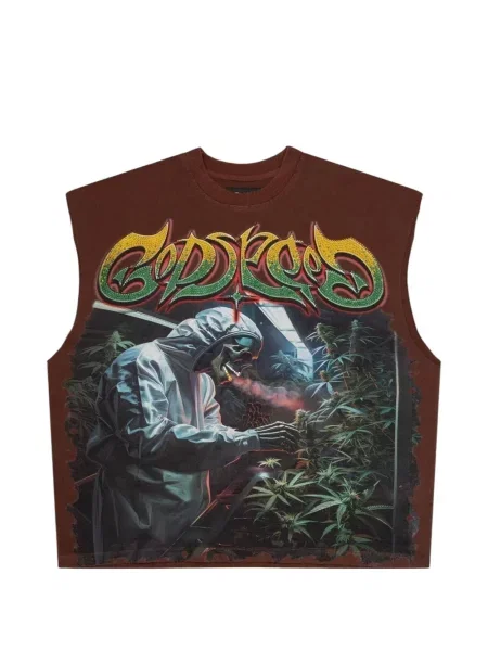 Tricou Godspeed cu imagine maro