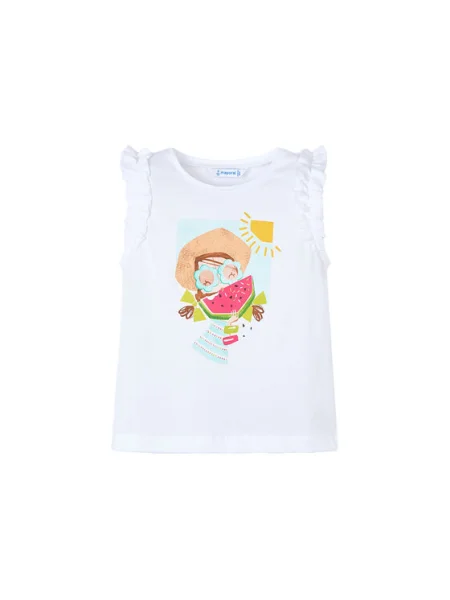 Tricou copii Mayoral alb
