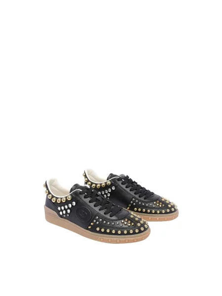 Lniane sneakersy Valentino Garavani czarne