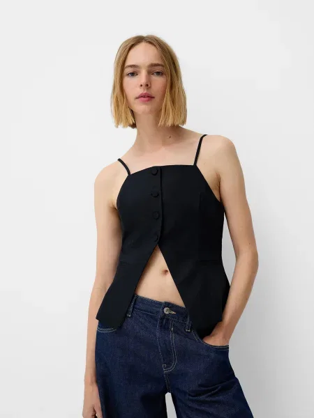 Bershka Bluză negru